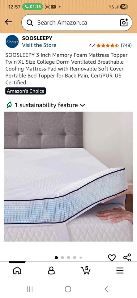 3 Inch Memory Foam Mattress Topper