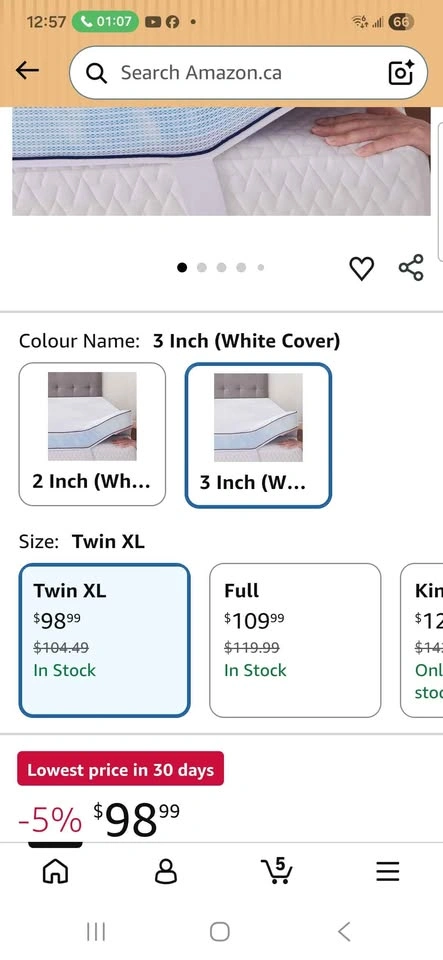 3 Inch Memory Foam Mattress Topper - photo 2