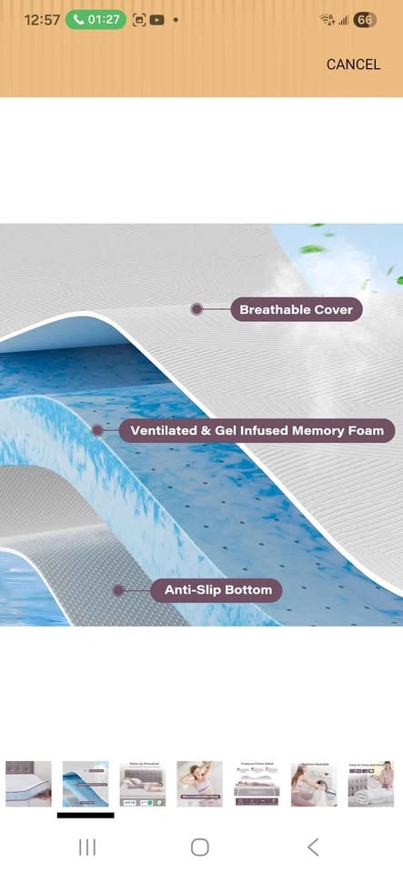 3 Inch Memory Foam Mattress Topper - photo 4