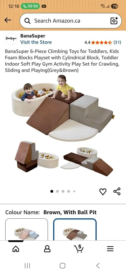 BanaSuper 6-Piece Climbing Set for Toddlers