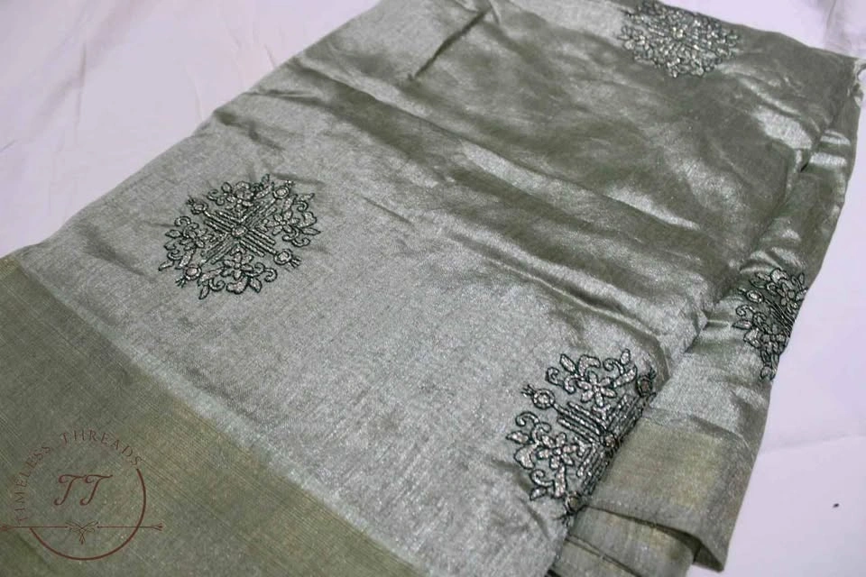 Beautiful sage green sari - SUMMER SALE!!!