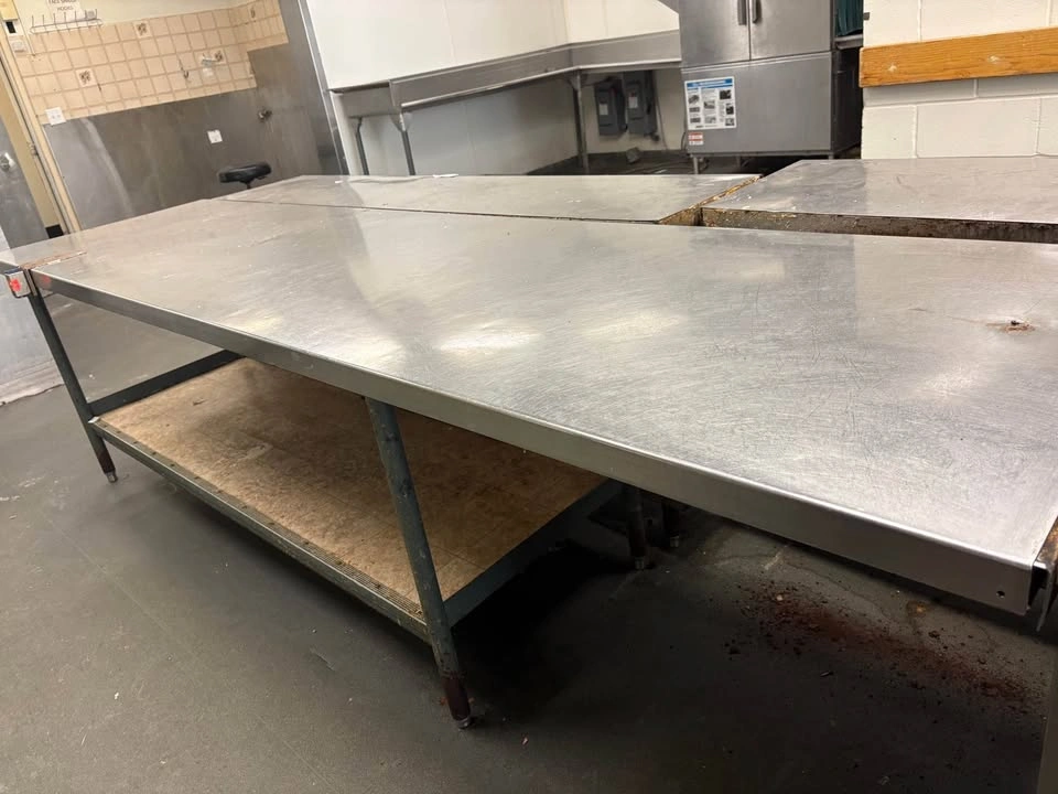 Stainless Steel Kitchen Work Table – 9′ 5″ × 2′ 5″ – $299 - photo 2