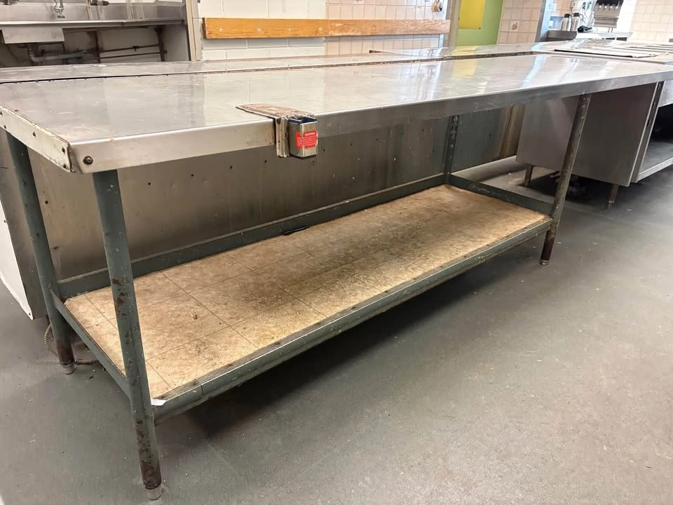 Stainless Steel Kitchen Work Table – 9′ 5″ × 2′ 5″ – $299 - photo 5