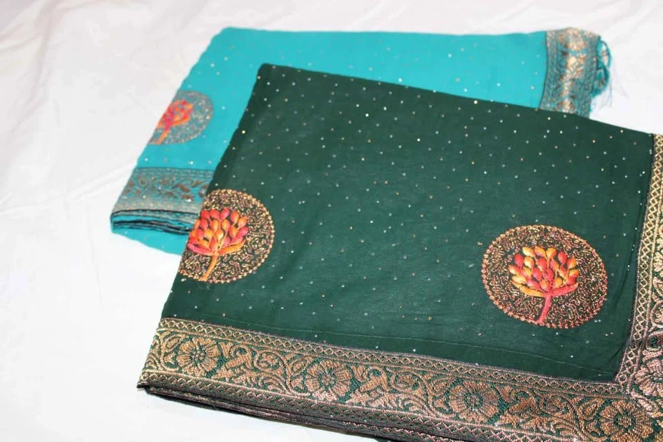 Crystal work and patchwork sari - SUMMER SALE!!!