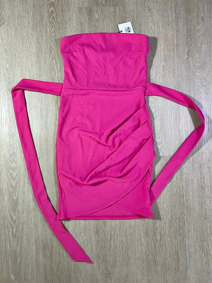 ReVamped Strapless Pink Mini Dress