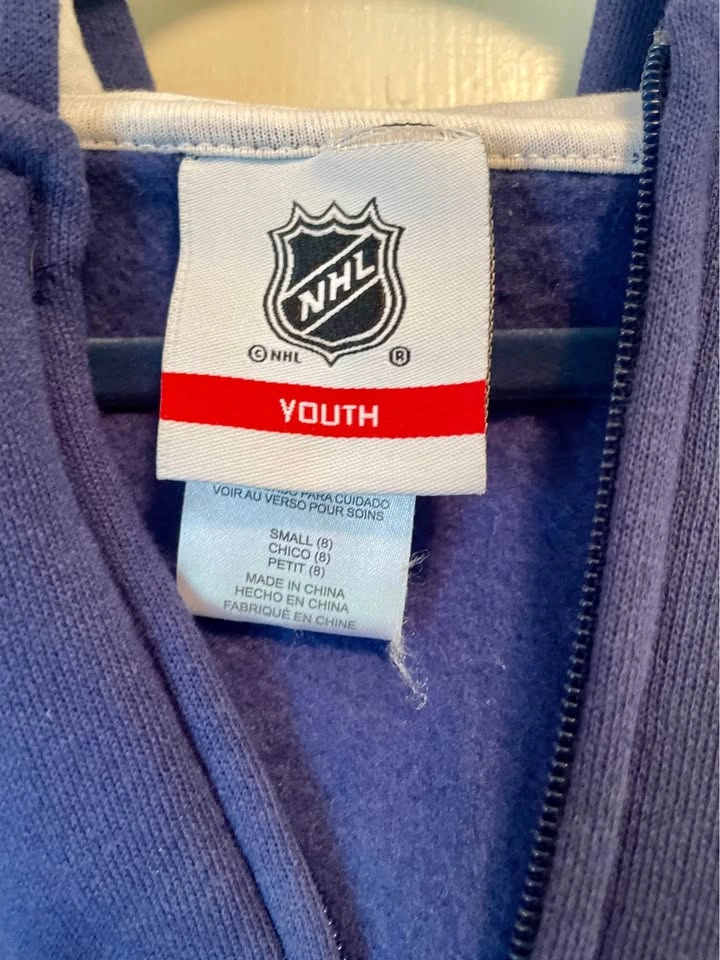 NHL Toronto Maple Leafs Blue & White Kids Zip Hoodie Youth Size - photo 4