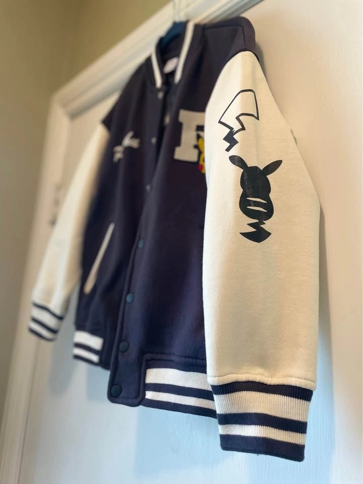 Zara Black and Cream Striped Collar Jacket (Pokémon Label) - photo 2