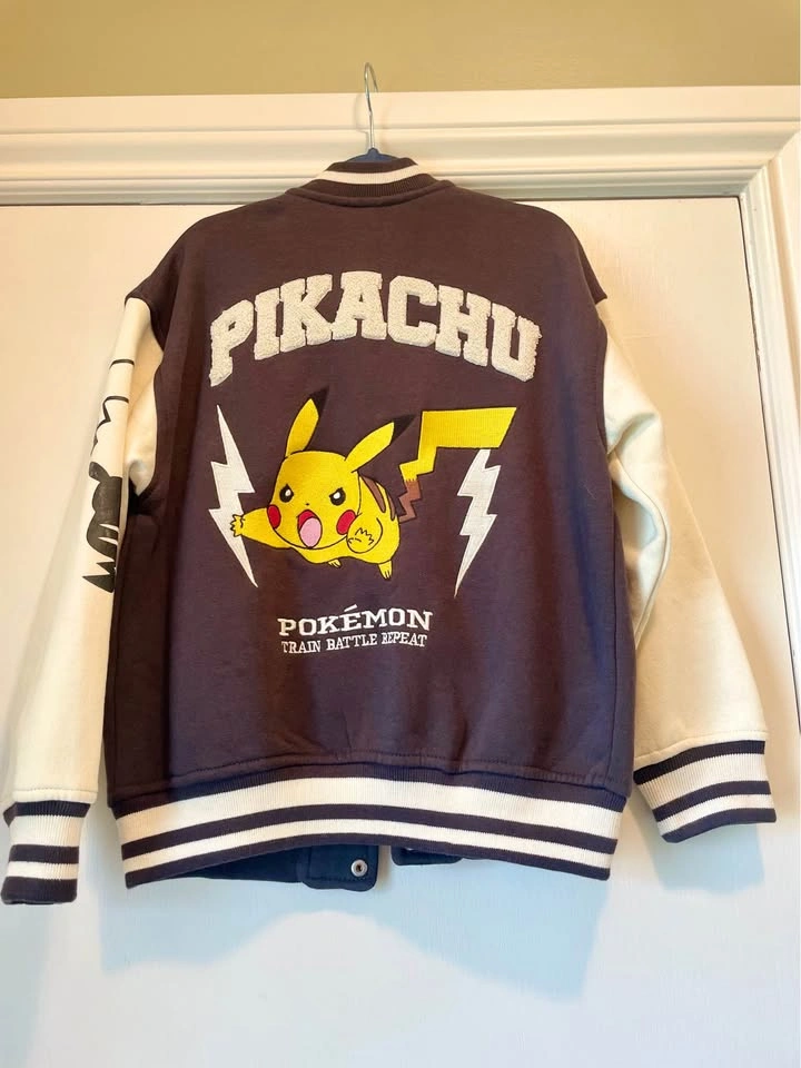 Zara Black and Cream Striped Collar Jacket (Pokémon Label) - photo 3