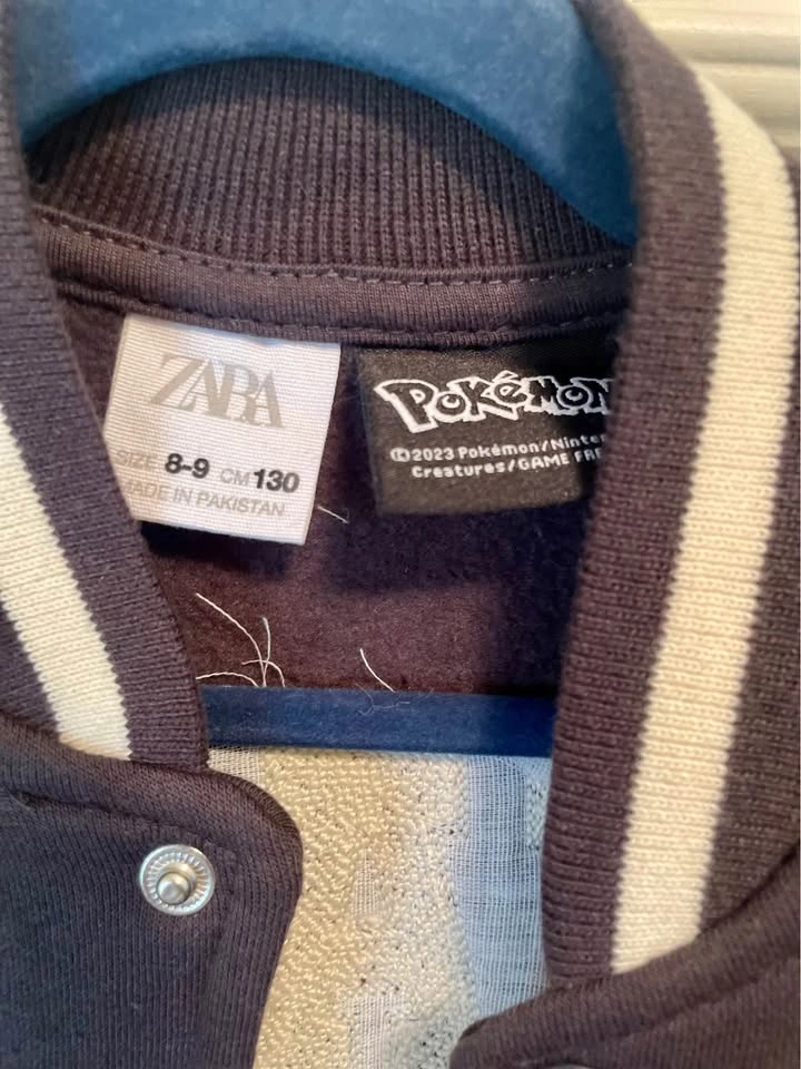 Zara Black and Cream Striped Collar Jacket (Pokémon Label) - photo 5