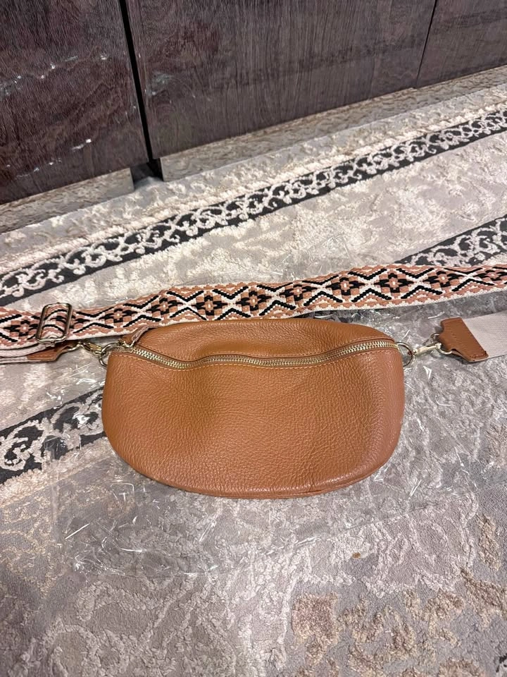 Italian Leather Belt Bag / Crossbody – Brand New ✨