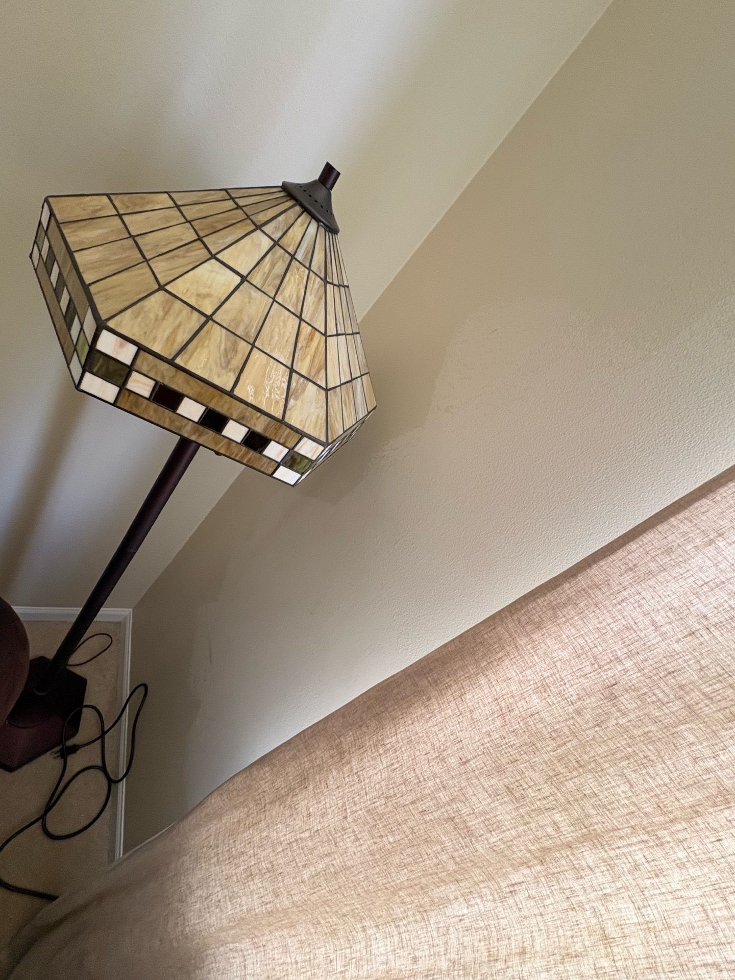 Vintage Tiffany Style Floor Lamp & Table Lamp