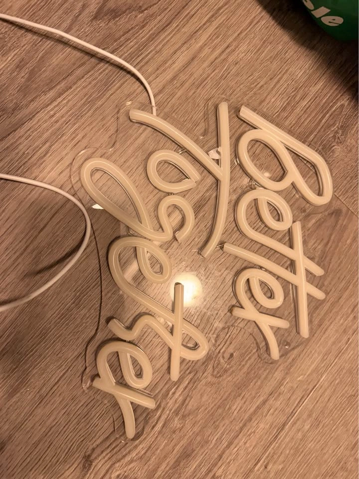 White Neon USB Better Together Sign - photo 2