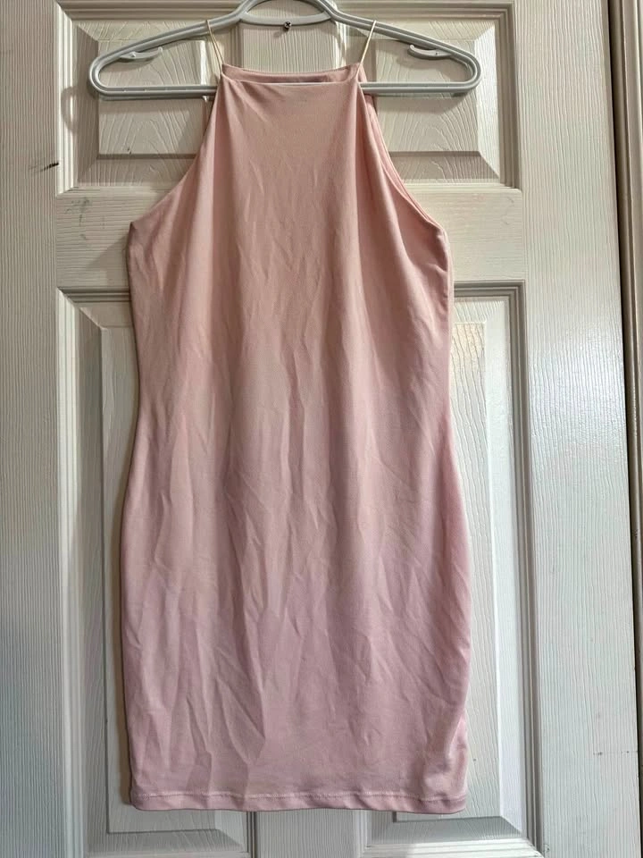Pink Halter mini dress
