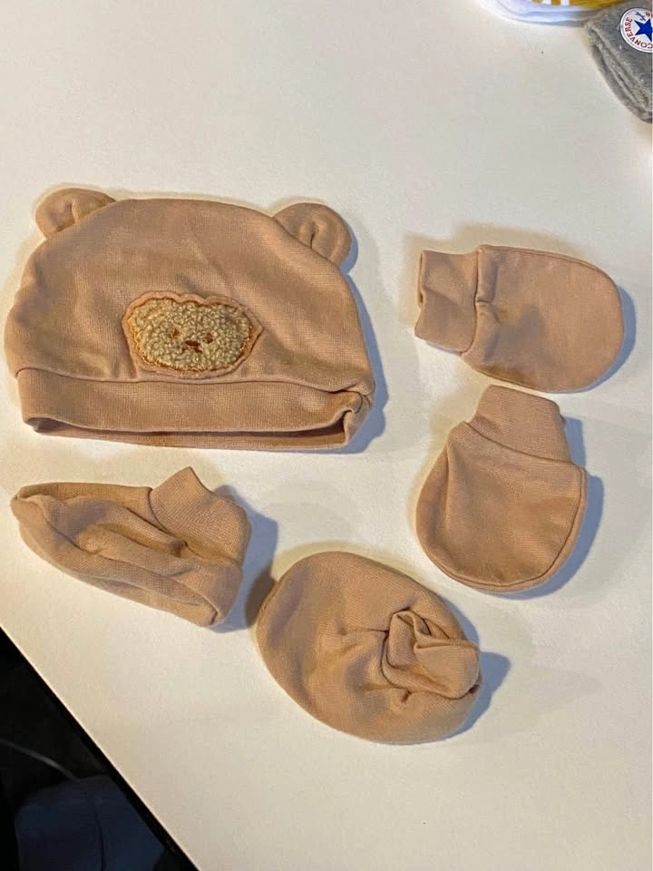 Baby/Newborn Bear Hat, Gloves and Socks (Set/Accessories) - ONLY