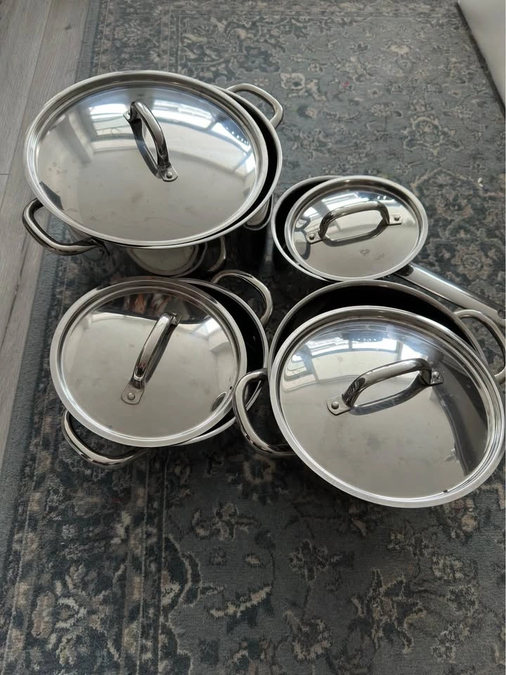 Moving Out Sale - IKEA Stainless Steel Cookware Set with Lids – - photo 2