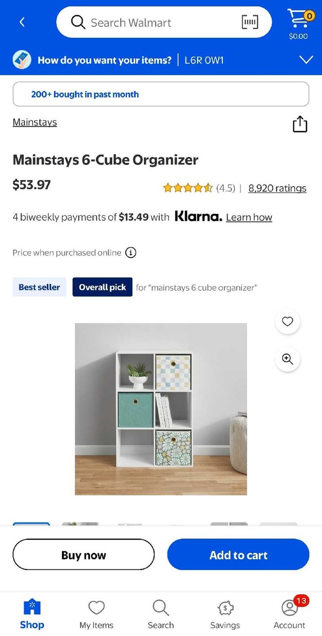 Mainstays 6 Cube Organizer - White - photo 4
