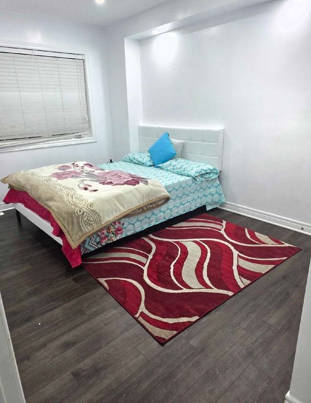 Steel Bed Frame with Wooden Slats (Moving Sale)