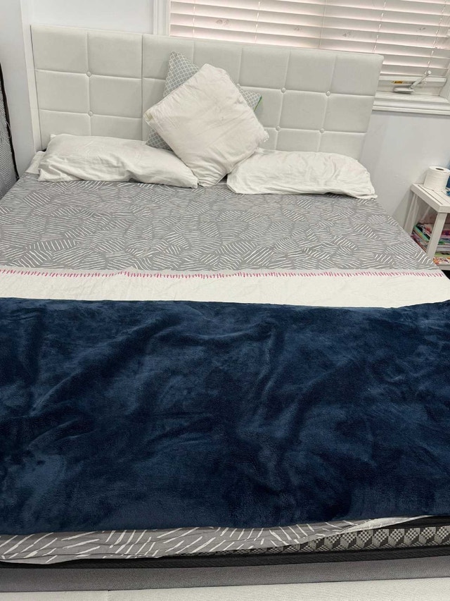 Steel Bed Frame with Wooden Slats (Moving Sale) - photo 3