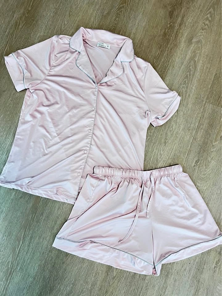 Baby Pink Marie France Pajama Set