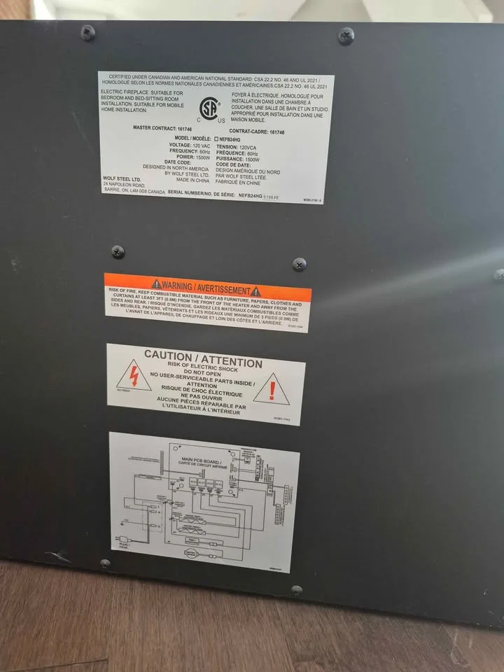 Napoleon 24 electric fireplace image indicator(4)