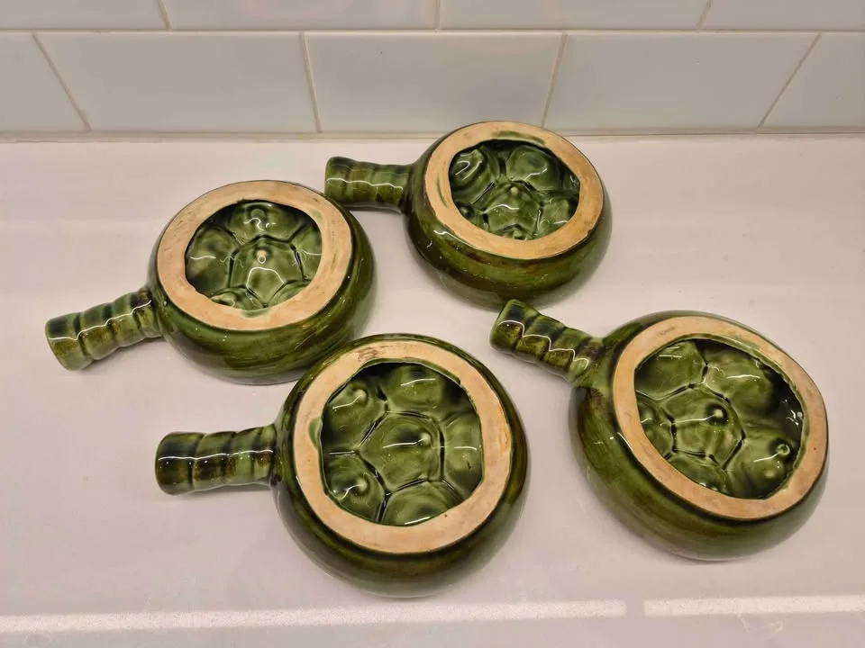 Vintage escargot plate set image indicator(3)