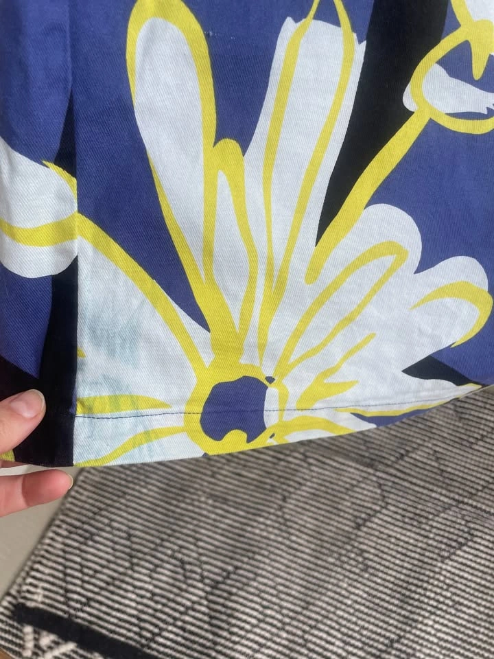 WHIT Two (Anthropologie) Floral Skirt Size 8, Cotton - photo 4