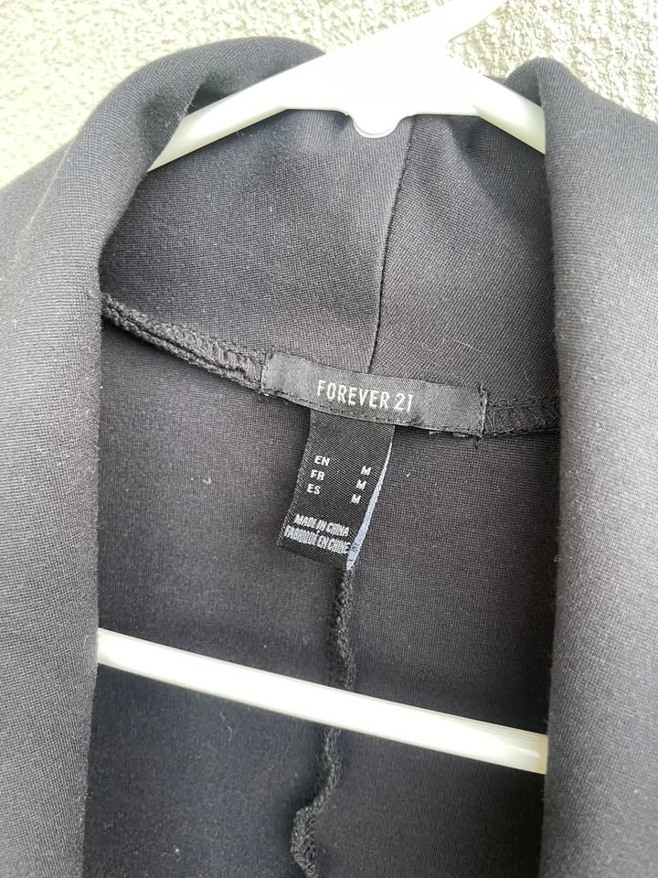 Black Open Front Blazer - Forever 21, Size M | Stretchy & Comfor - photo 3
