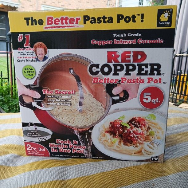 5Qt RedCopper PASTA POT
