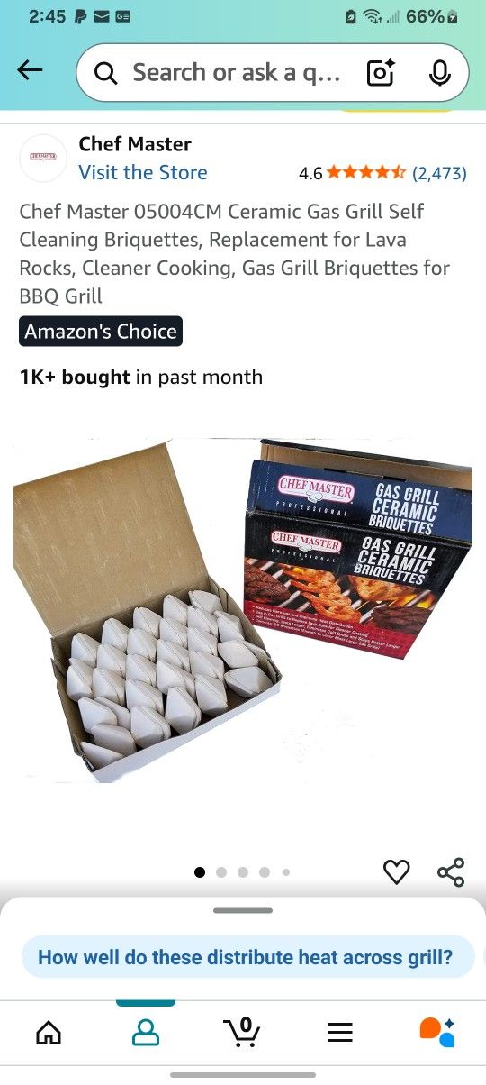 Chef Master Ceramic Grill Briquettes