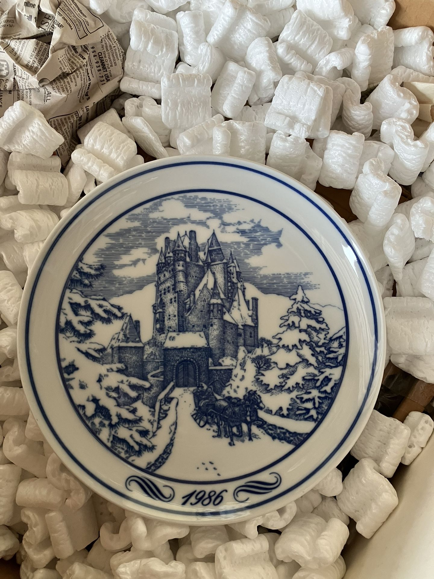 1986 Plate Winter Scene - photo 2