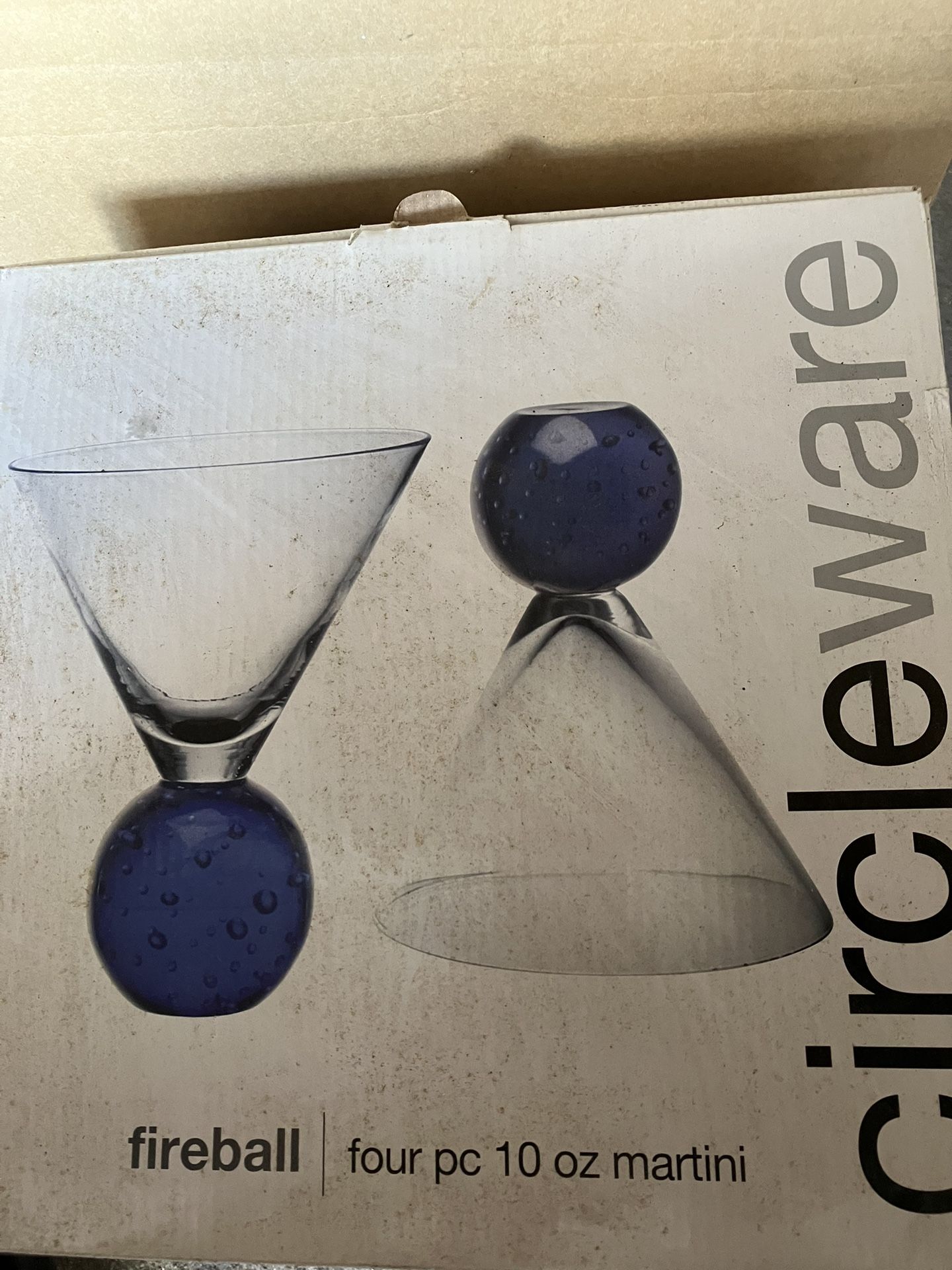 Cobalt Blue Martini Glasses
