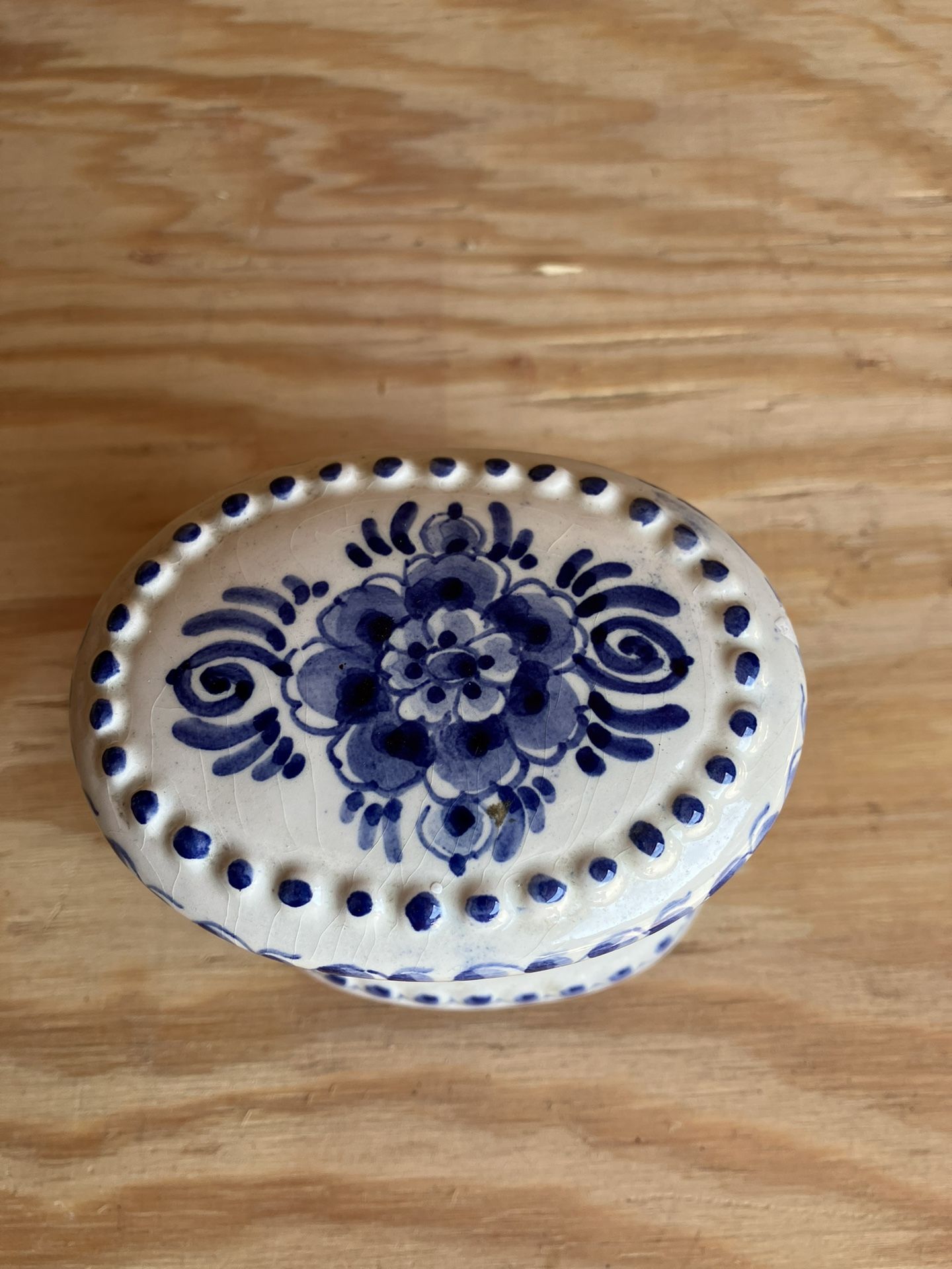 Small Blue Covered Bowl - photo 3
