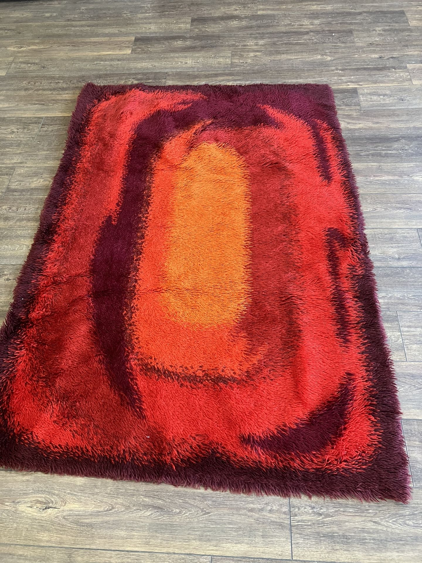 Hand woven Rya Rug Circa 1960