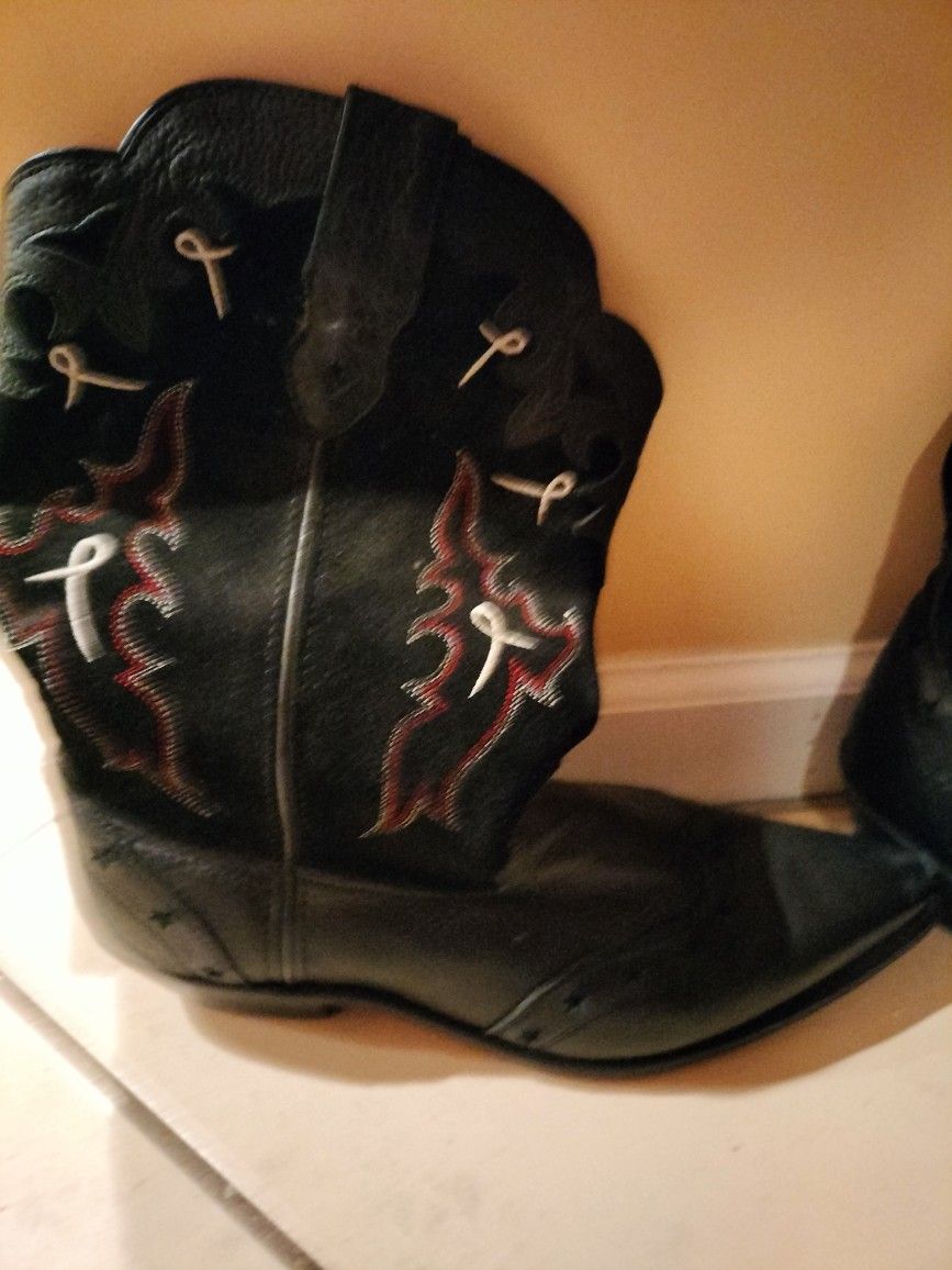 Leather Women's Cowboy Boots - photo 2