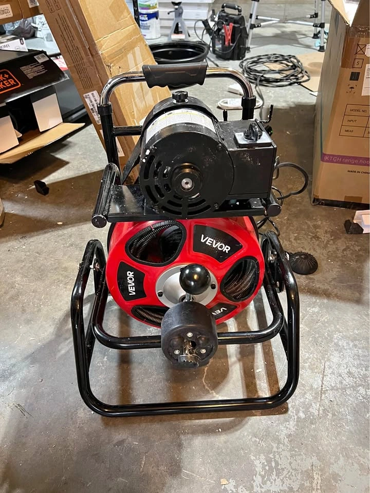 VEVOR DRAIN CLEANER 100FT AUTO FEED