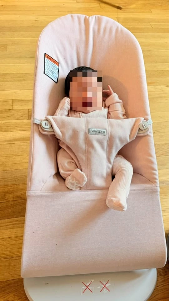 BabyBjörn Bouncer - Pink - Wooden Toy Included - photo 2