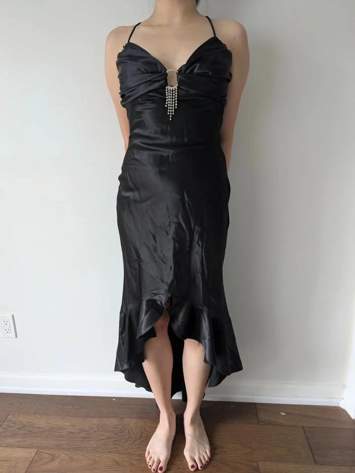 NEW - Satin High-Low Dress