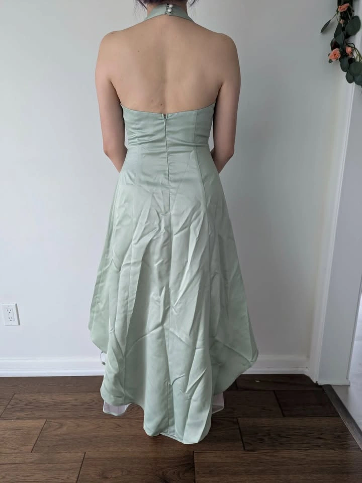 NEW - Beautiful sage green satin dress - photo 2