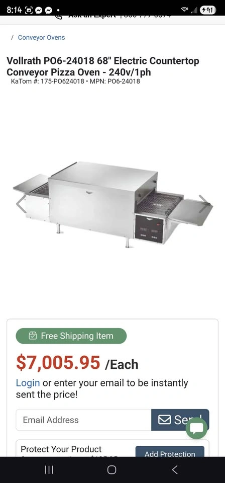 🔥🍕Conveyor Pizza Oven - Vollrath JPO18🍕🔥 - photo 4