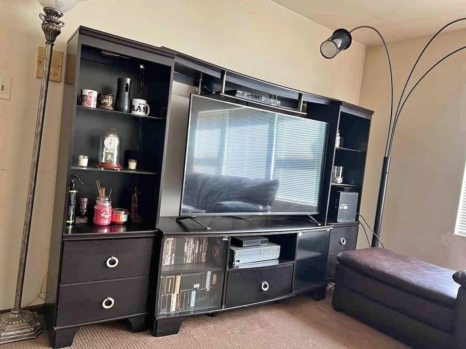 Ashley Entertainment Center & LG 65" Smart TV