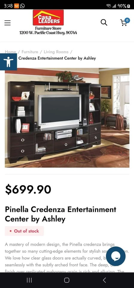 Ashley Entertainment Center & LG 65" Smart TV - photo 2