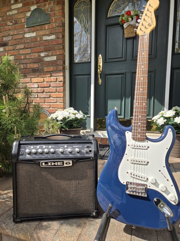 Squier Strat & Line 6 Amplifier Combo