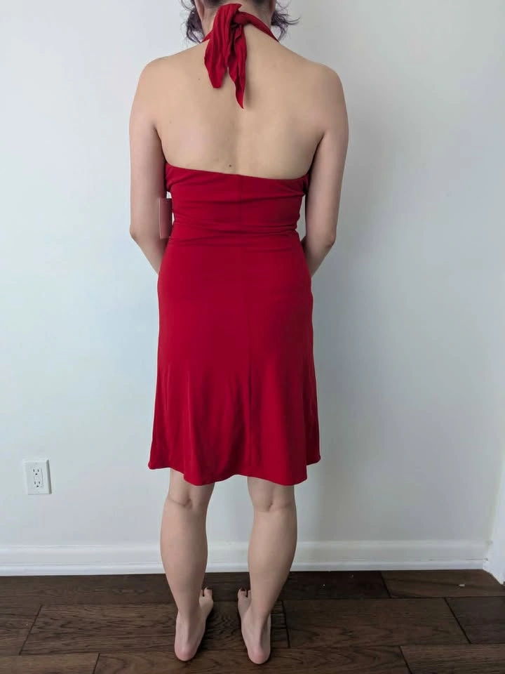 NEW - Comfortable stretchy red knit dress - photo 2