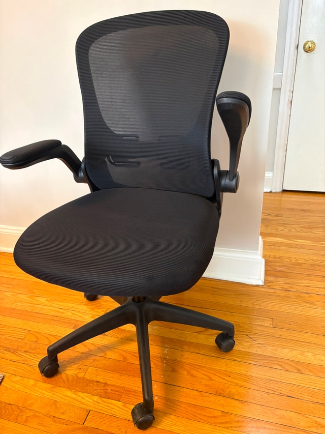 Ergonomic Mesh Black Office Chair with Flip up arms