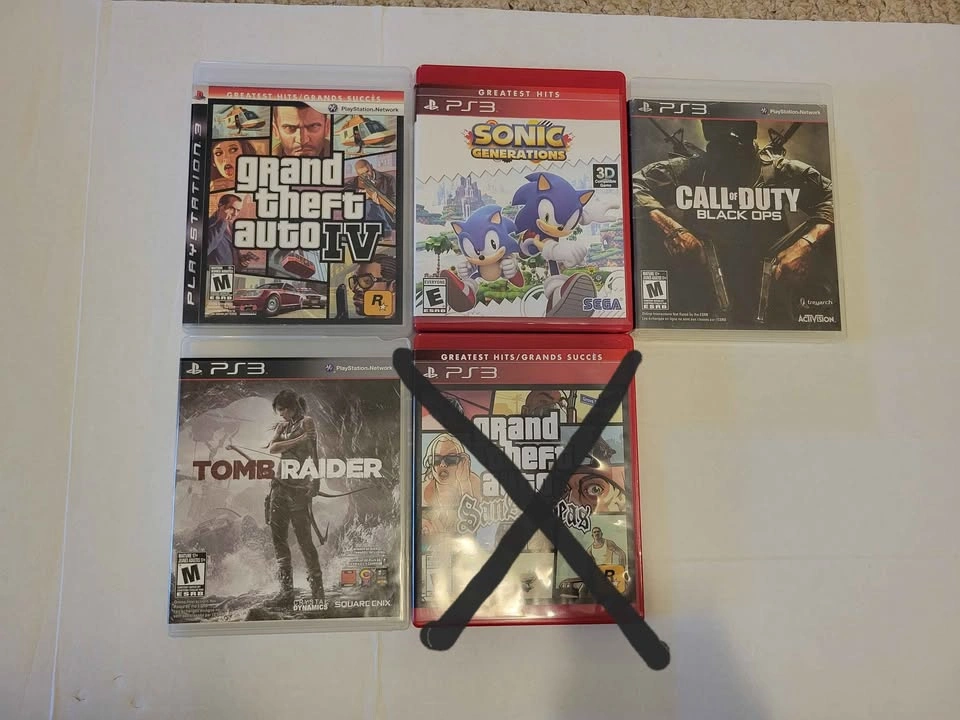 5 PS3 Games - Tomb Raider, GTA, etc.