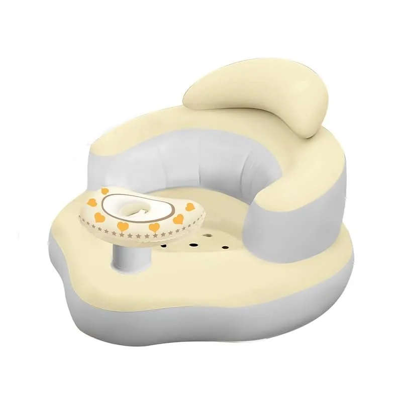 New~Baby Chair, Inflatable, 3-36 Mths, Built in Pump(Yellow) thumbnail