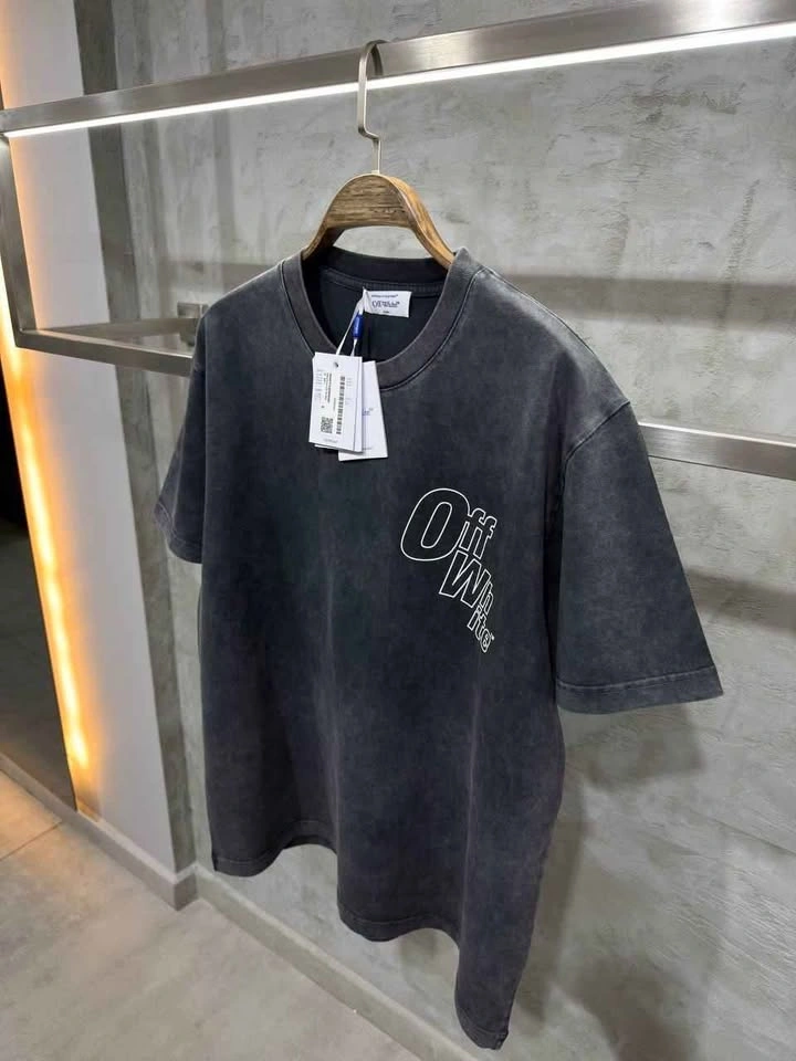 Off W. Washed Black Tshirt All Sizes - photo 2