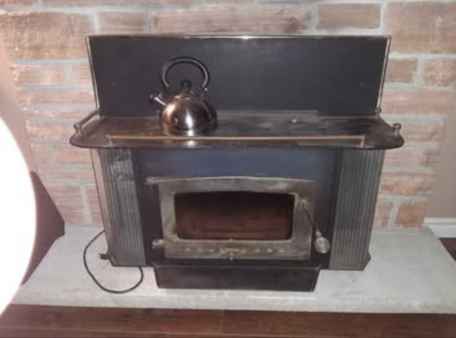 Solid Cast Iron Wood Burning Stove/Chimney