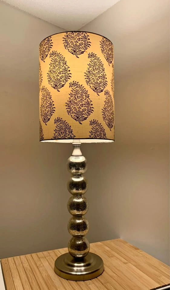 Ore Furniture Table Lamp - Satin Silver Stacked Ball Base