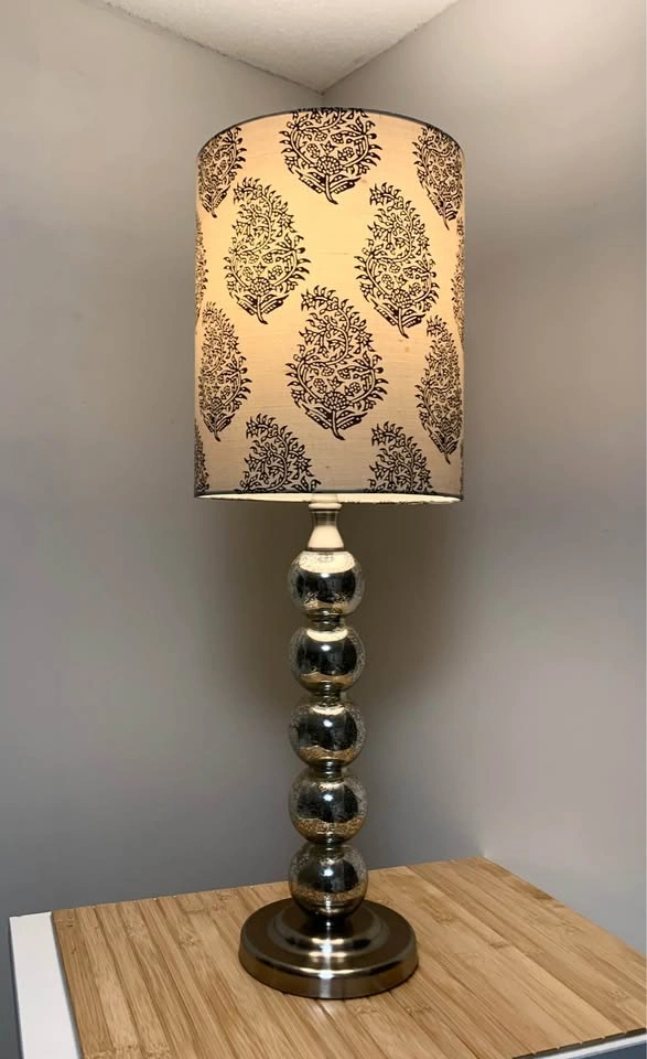 Ore Furniture Table Lamp - Satin Silver Stacked Ball Base - photo 2